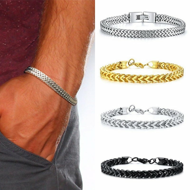 mens stainless steel link bracelets